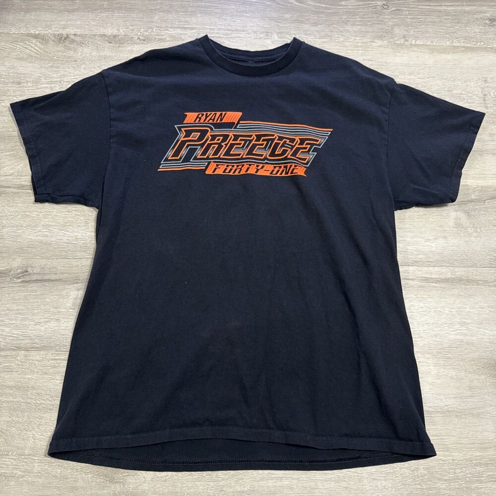 Ryan Preece Shirt NASCAR Stewart-Haas Racing #41 Men’s Black Top XL Cotton